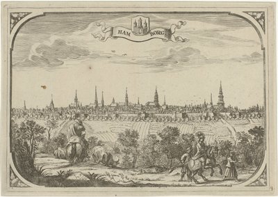 ハンブルクの街の眺め 作： Adriaen Oudendijck