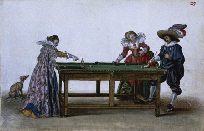 ビリヤードのゲーム、ca 1620-1625 作： Adriaen Pietersz van de Venne