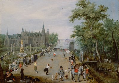 ジュデポームカントリーパレスの前、1616年頃 作： Adriaen Pietersz van de Venne