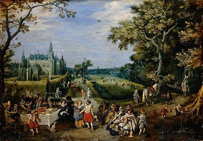 放蕩息子の譬え」（銅に油彩） 作： Adriaen Pietersz. van de Venne