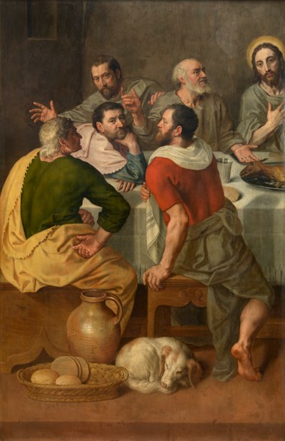Última Ceia (óleo sobre painel) 作： Adriaen Thomasz Key
