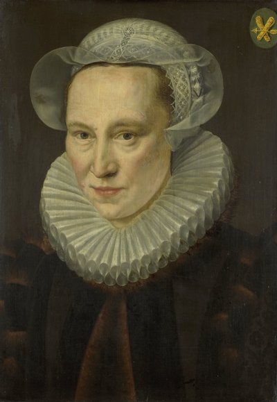 Grietje Pietersdr Codde の肖像 (1607 年没) 作： Adriaen Thomasz. Key
