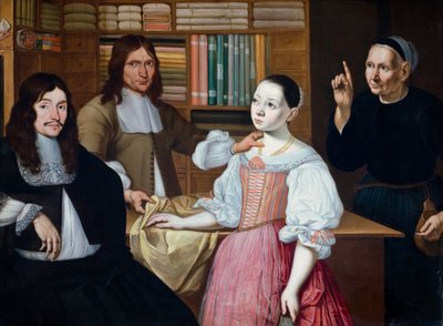 呉服屋の店で 1670年 作： Adriaen van Bloemen