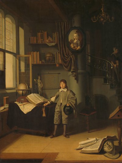 研究中の若者 作： Adriaen van Gaesbeeck
