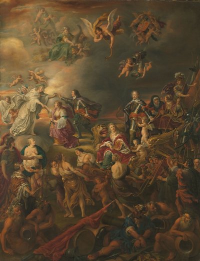 市長ウィレム 2 世の下での平和の寓話 作： Adriaen van Nieulandt (I)
