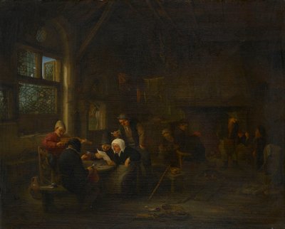 ある酒場での夜の情景、あるバイオリン弾きとともに 作： Adriaen van Ostade