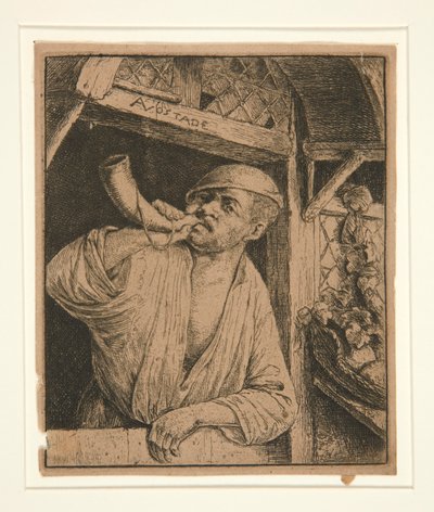 ホーンを鳴らすベイカー 作： Adriaen van Ostade