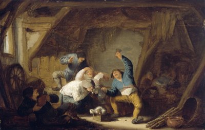 酒を飲み歌う黒人たち 作： Adriaen van Ostade