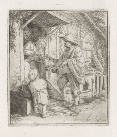 おばあさんとメガネ売り 作： Adriaen van Ostade
