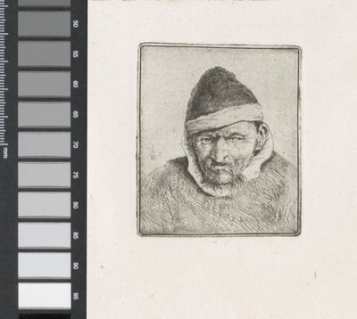 毛皮の帽子をかぶった農夫の胸像 作： Adriaen van Ostade
