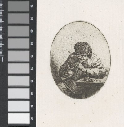 笑顔の農民の女性の胸像 作： Adriaen van Ostade