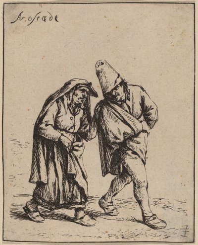 歩くカップル 作： Adriaen van Ostade