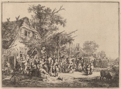 トレリスの下で踊る 作： Adriaen van Ostade