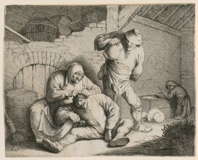 シラミ駆除 作： Adriaen van Ostade