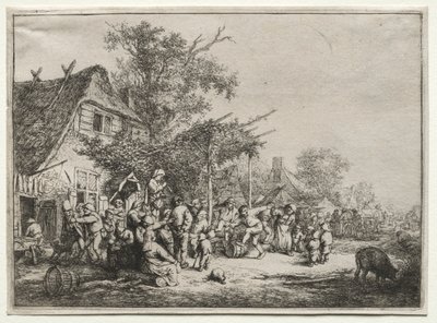 トレリスの下のフェスティバル 作： Adriaen van Ostade