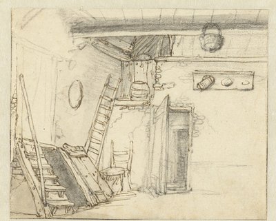 納屋の内部のコーナー 作： Adriaen van Ostade