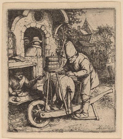 ナイフグラインダー 作： Adriaen van Ostade