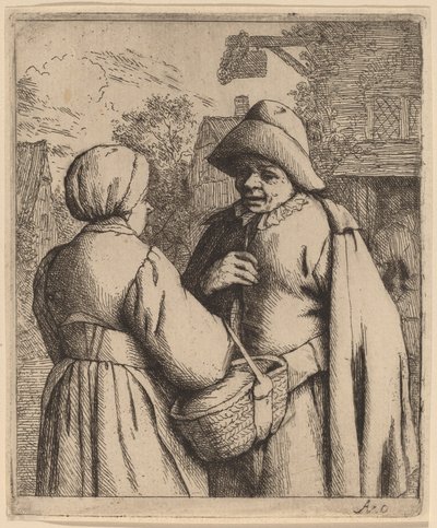 男と女の会話 作： Adriaen van Ostade
