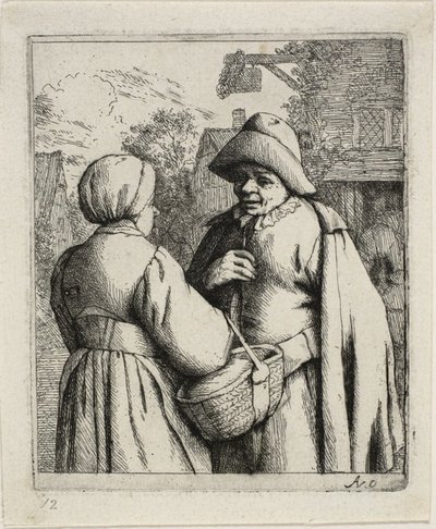 男と女の会話 作： Adriaen van Ostade