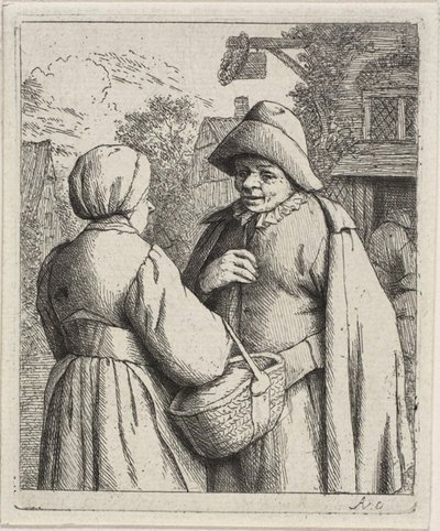 男と女の会話 作： Adriaen van Ostade