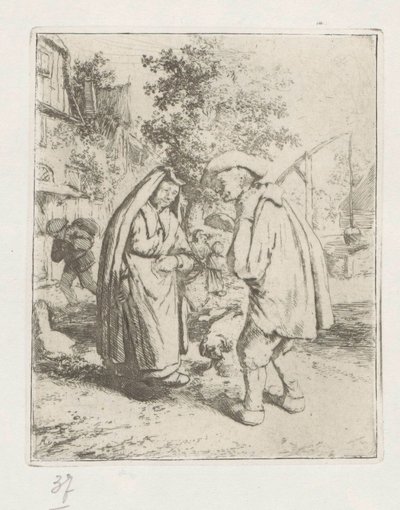 男と女の話 作： Adriaen van Ostade