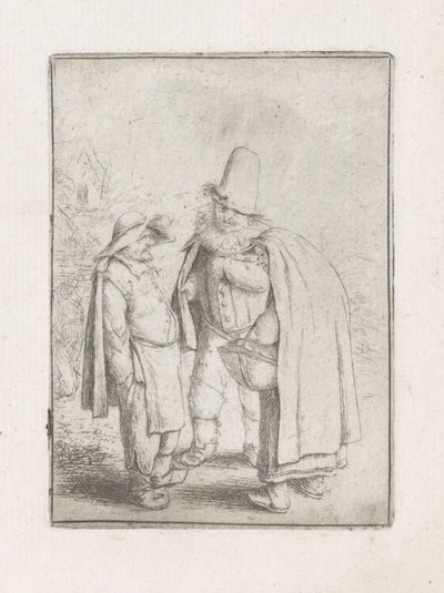農民夫婦のラフを持つ男 3 つのグロテスクな人物 作： Adriaen van Ostade