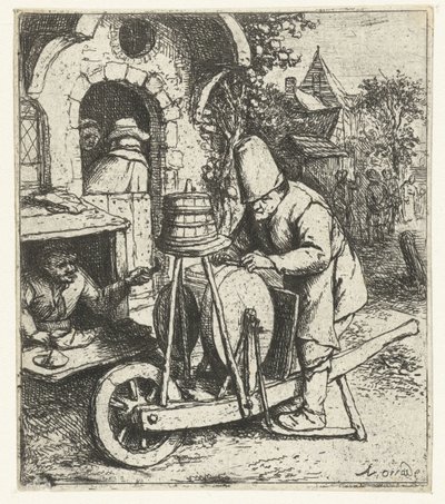 靴屋で働くナイフ研ぎ器 ナイフ研ぎ器 作： Adriaen van Ostade