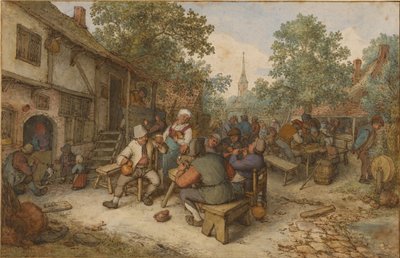 街角の百姓祭り 作： Adriaen van Ostade