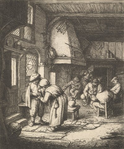 請求書を支払う農民、1610-85。 作： Adriaen van Ostade