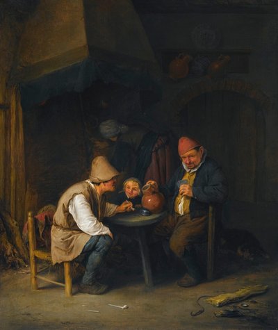 内陸の農民一家 作： Adriaen van Ostade