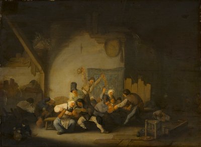 陽気に過ごす農民たち 作： Adriaen van Ostade