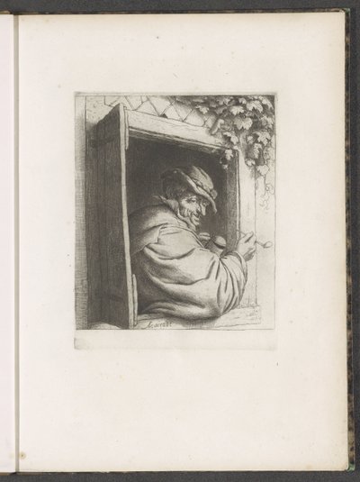 窓の開口部での喫煙者 作： Adriaen van Ostade