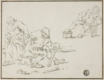 居酒屋シーン 作： Adriaen van Ostade
