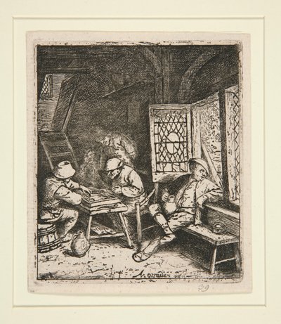 バックギャモンのプレイヤー 作： Adriaen van Ostade