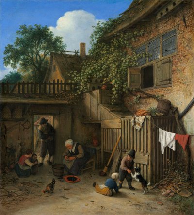 コテージドアヤード 作： Adriaen van Ostade