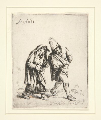 歩くカップル 作： Adriaen van Ostade