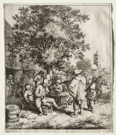 フィドラーとハーディー・ガーディ・ボーイ 作： Adriaen van Ostade