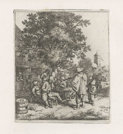 飲み屋の二人のミュージシャン 作： Adriaen van Ostade