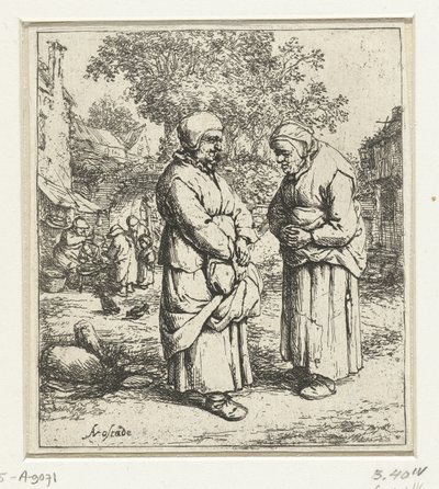 話している 2 人の老婦人 作： Adriaen van Ostade