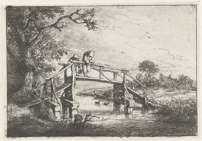 橋の上の 2 人の漁師 漁師 作： Adriaen van Ostade