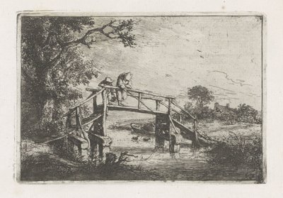 橋の上の 2 人の漁師 作： Adriaen van Ostade