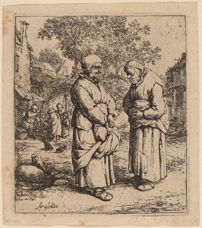 二つのゴシップ 作： Adriaen van Ostade