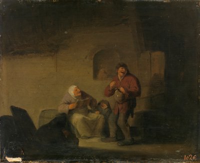 二人の農民と歌う女 作： Adriaen van Ostade