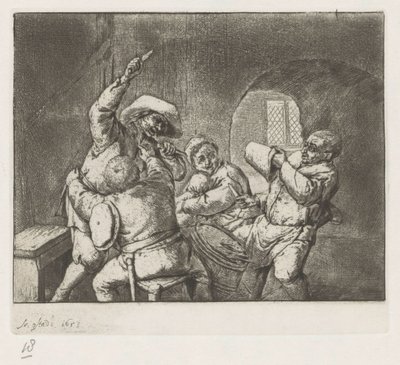格闘カードプレイヤー 作： Adriaen van Ostade