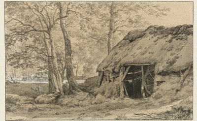 森の中の小屋または羊小屋 作： Adriaen van de Velde