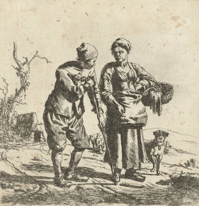 農夫と妻の会話 作： Adriaen van de Velde