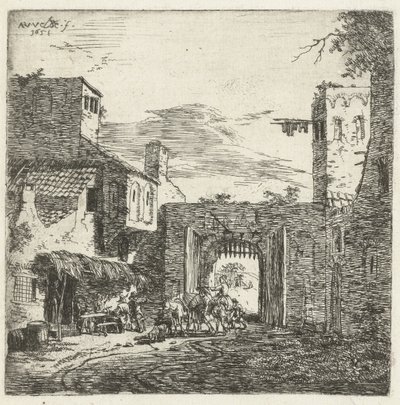 インアットシティゲート、1653 作： Adriaen van de Velde