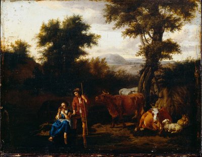 農民と牛 作： Adriaen van de Velde