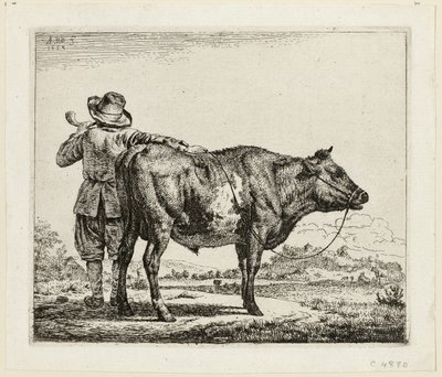 牛飼いと雄牛 作： Adriaen van de Velde
