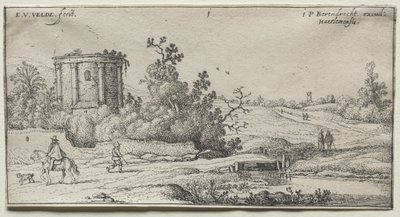 リトルラウンドテンプルのそばの道。 作： Adriaen van de Velde